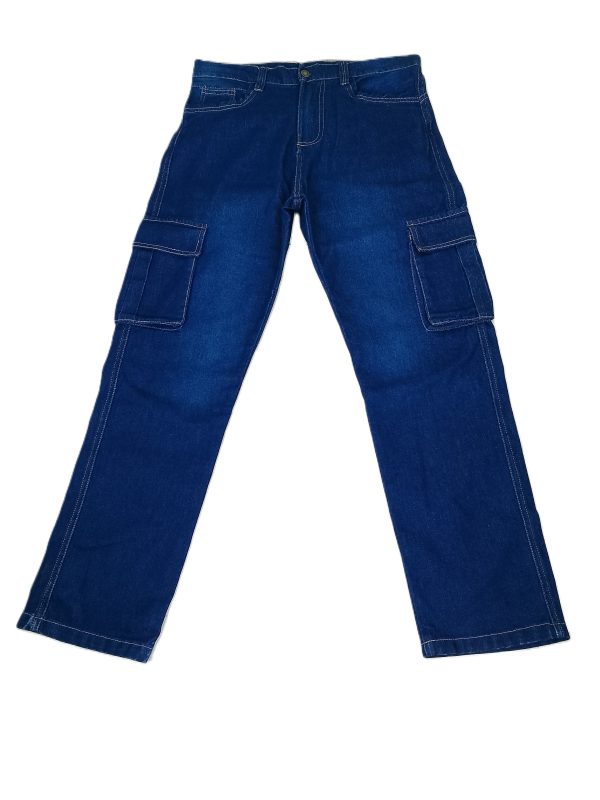 6 Pocket Cargo Denim Long Pants 2nd image